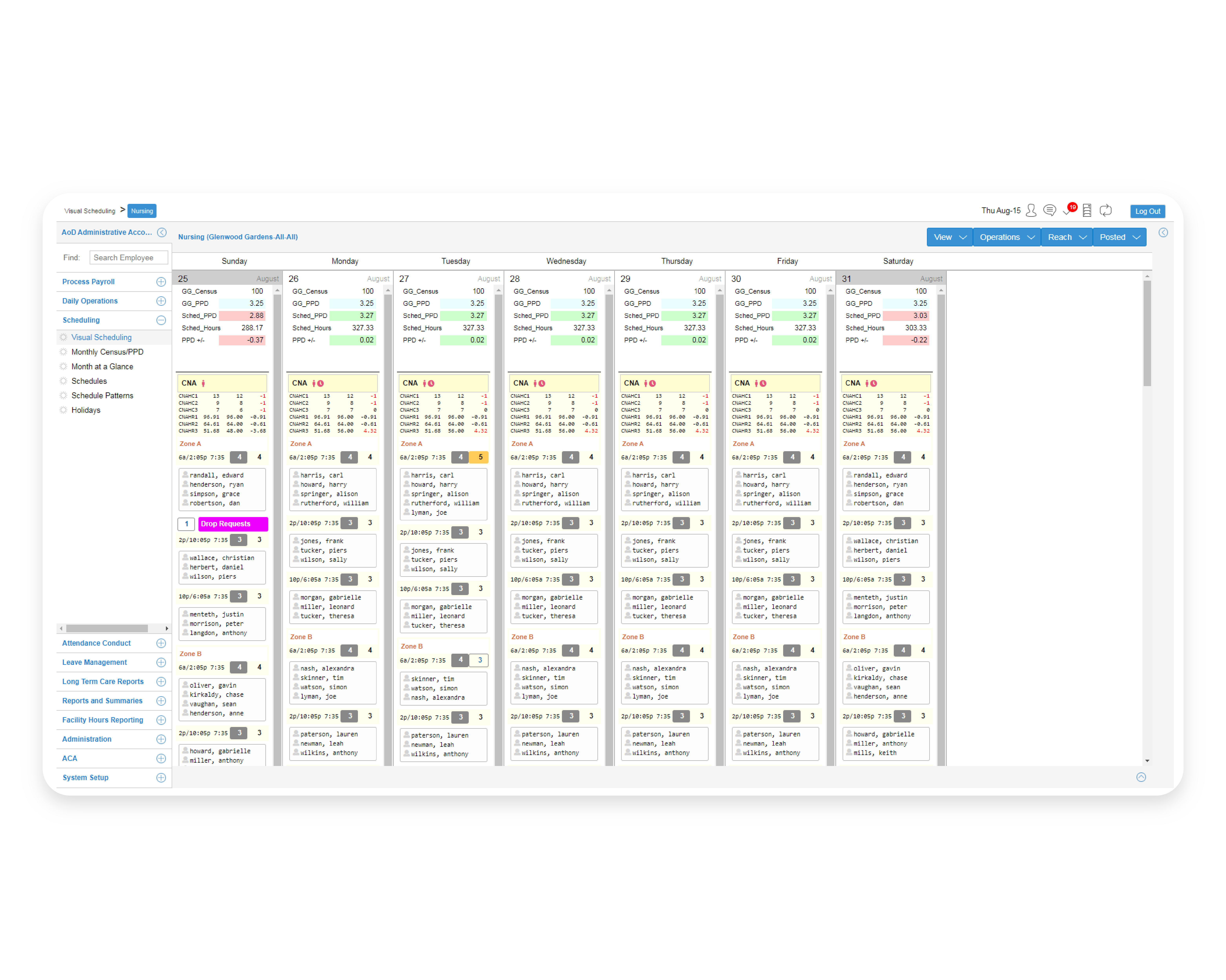 screenshot of Attendance on Demand